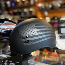 New Mayte Black American Flag Dot Motorcycle Half Helmet With Sunglasses $50