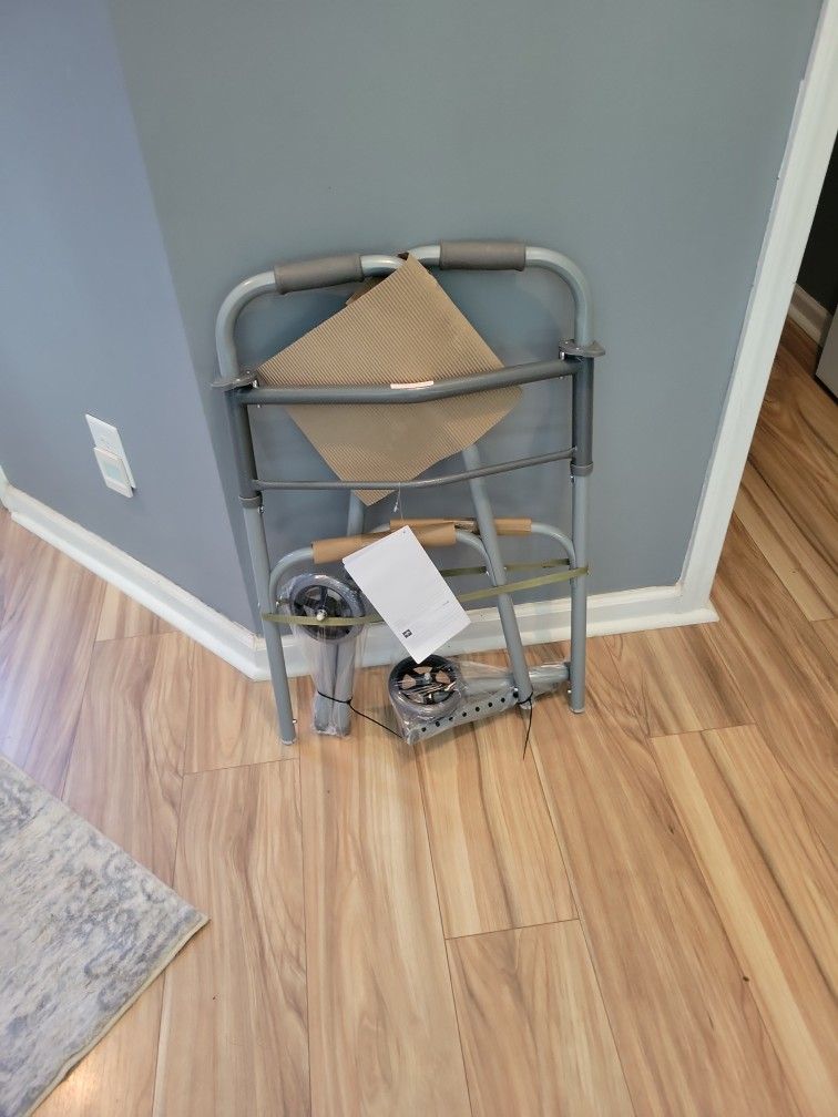 2 Button Folding Walker With Wheels