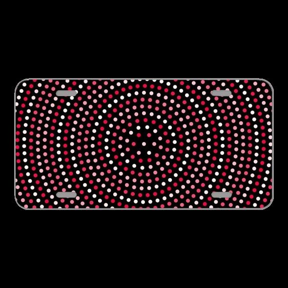 License Plate Novelty Car Front Abstract Background Pattern Shapes