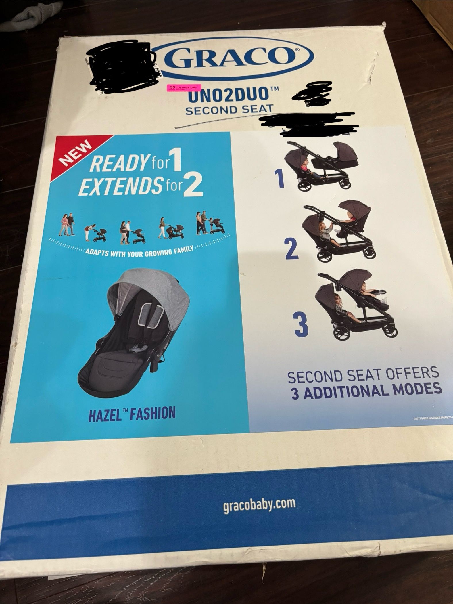 Graco Uno2Duo Second Seat - New In Box