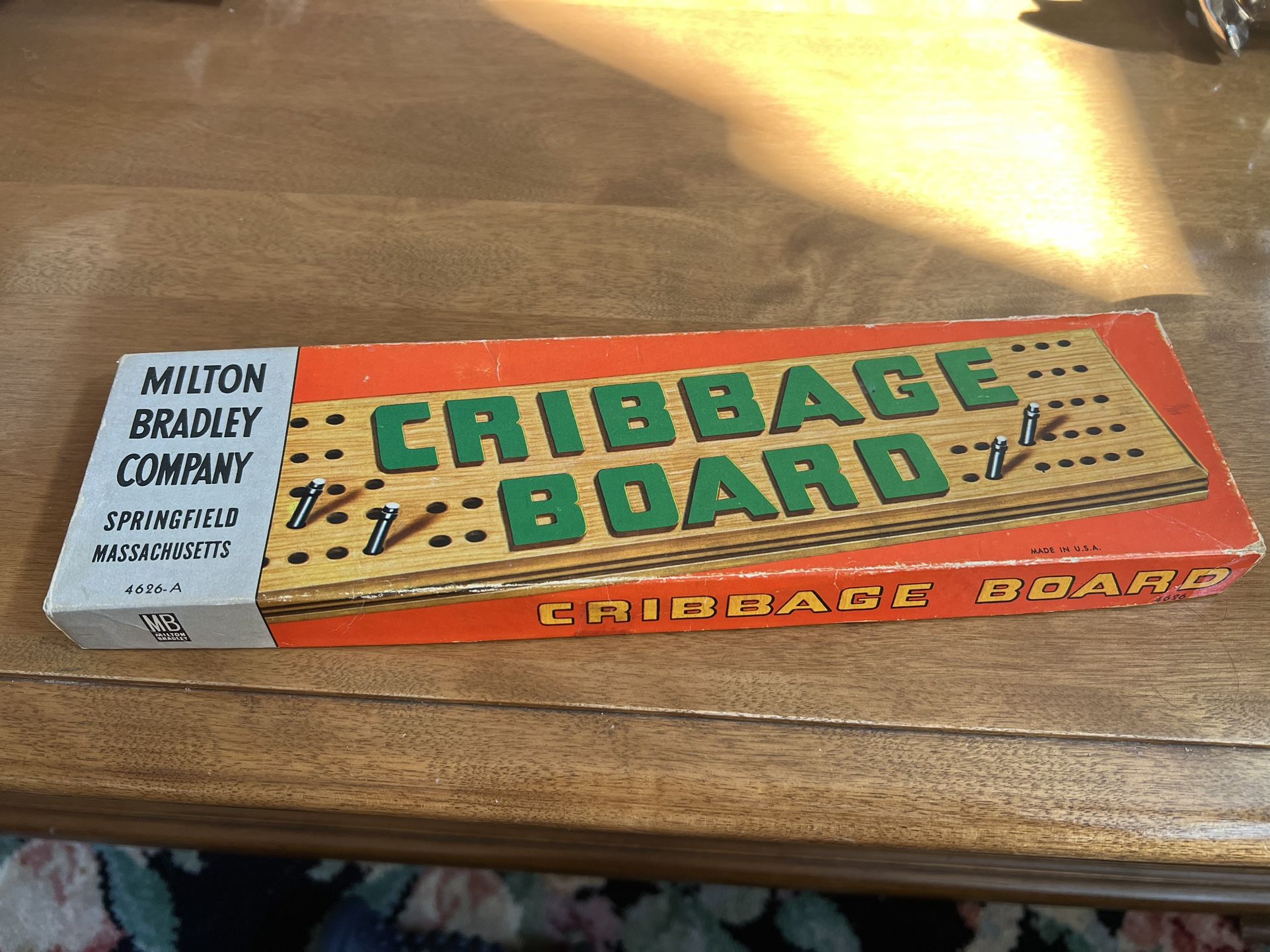 Vintage Cribbage Board By Milton Bradley