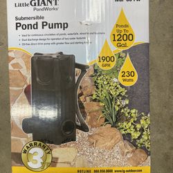 WGP-65-PW Dual Discharge Pond/Waterfall Pump, 1900 GPH, 115V