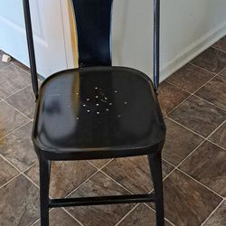 4 Metal  Pottery Barn Dinning Chairs 