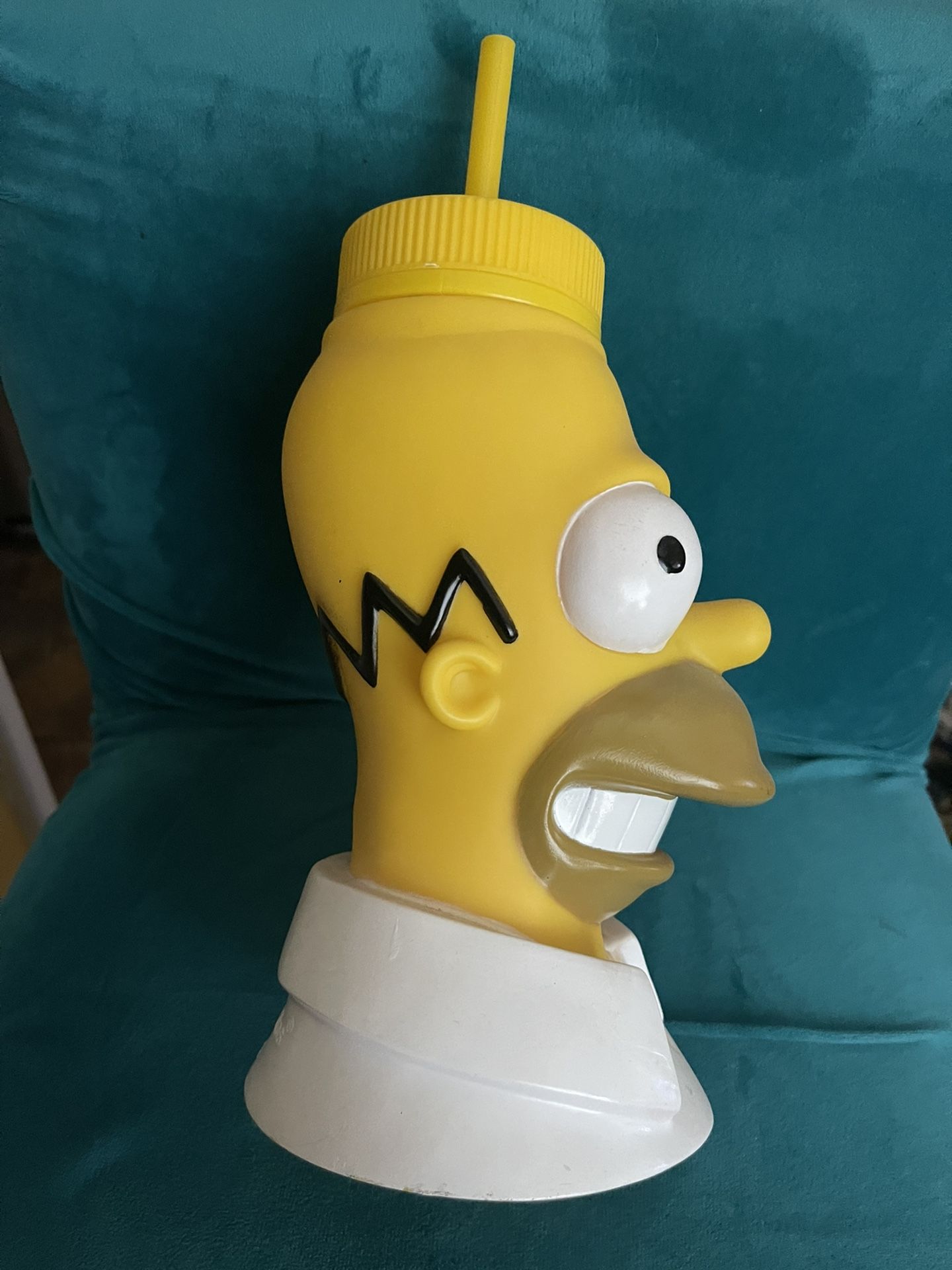 Homer Simpson Cup Universal Studios 32 oz The Simpsons Souvenir Sipper Drink
