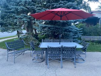 9 Piece Outdoor Patio Dining Sets for Entertaining up-to 8 People