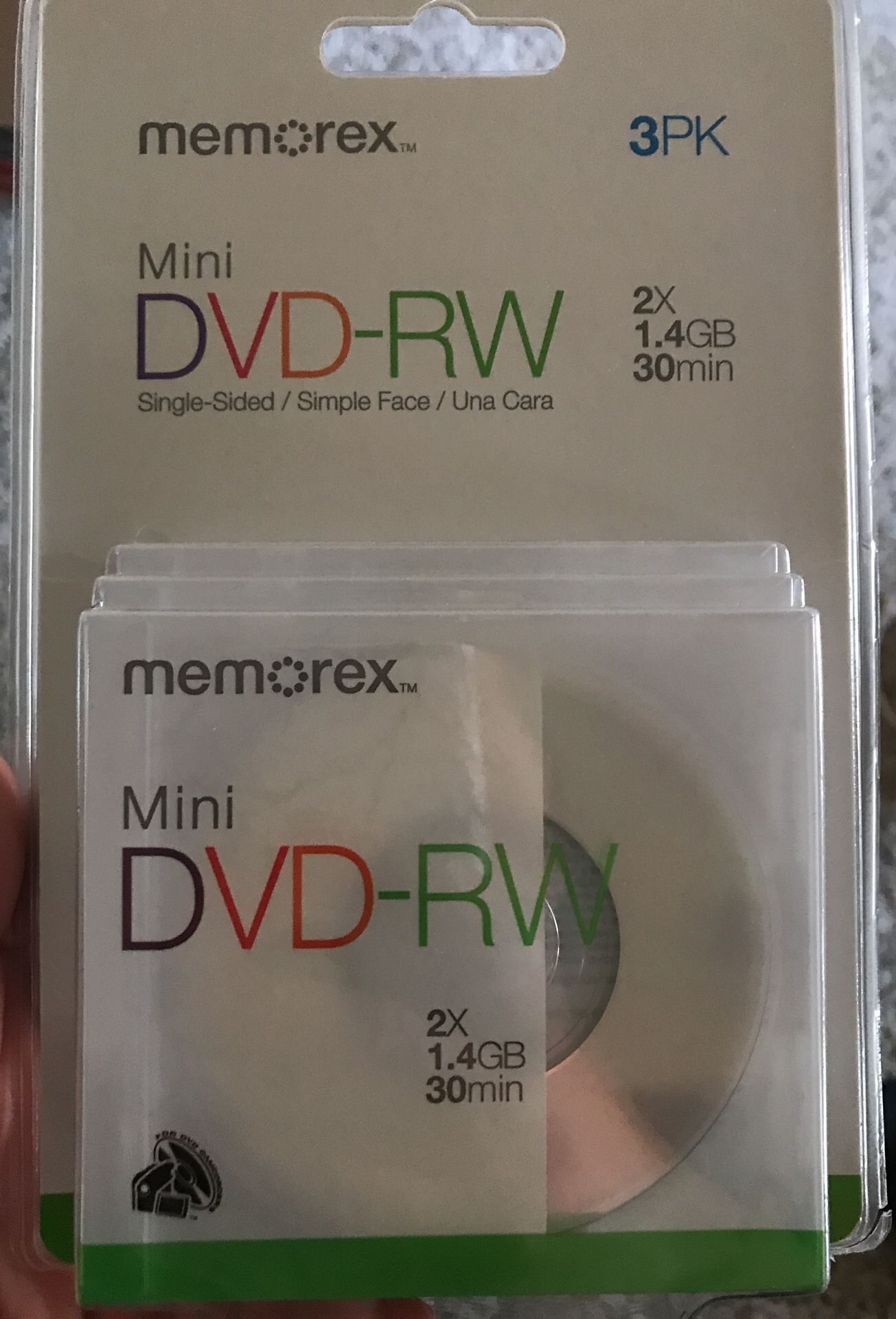 Memorex mini dvd rw discs brand new in packaging for Sale in Moreno