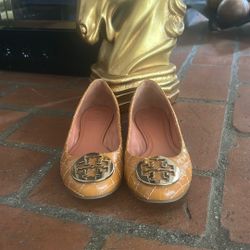 Tory Burch Quilted Ballet Flats - Lovely Peach Color