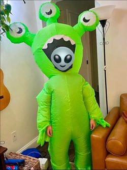 Size 4-6 Halloween Inflatable Alien Costume Kids