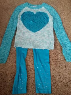 10 Justice girls sweater and leggings