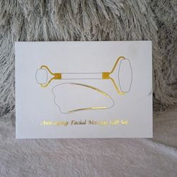 Nara Natural Crystal Face Double Head Massage Beauty Device Jade Roller (Rose/Pink Crystal)