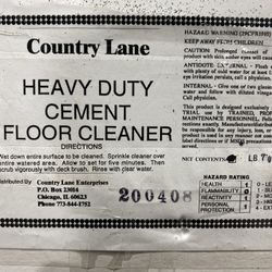 COMMERCIAL/INDUSTRIAL grade floor cement cleaner!