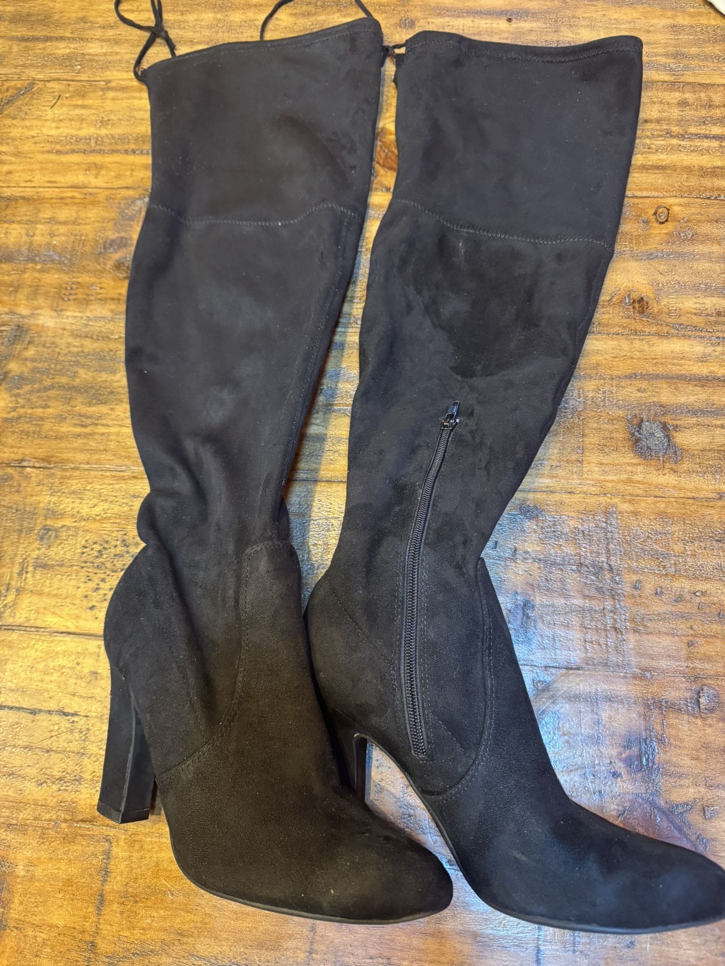 Black Thigh High Boots