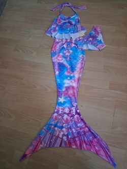 Mermaid girl swim suit