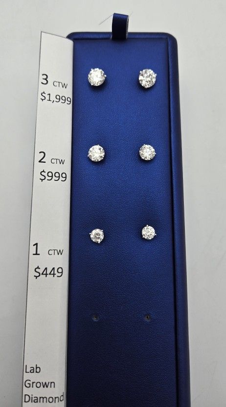 ππ LAB-GROWN GENUINE DIAMOND STUDS ππ