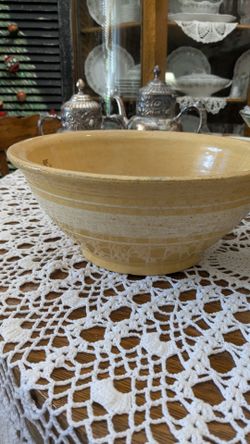 Yellow ware mixing bowls