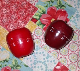 Apple-Shaped Kitchen Timers Set of 2