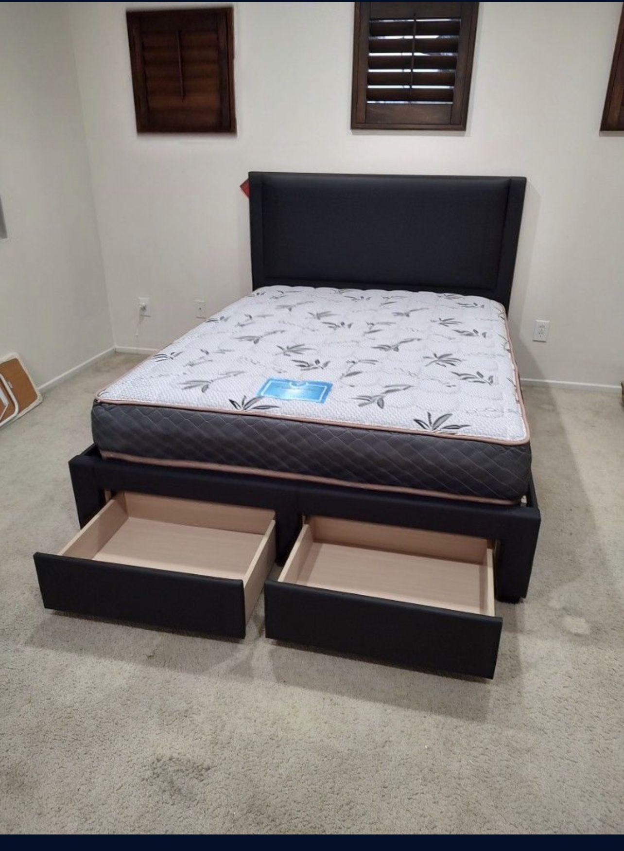 California King Bed With Bamboo Mattress Only 