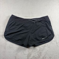 Patagonia Strider Pro Running Shorts Women's Small Black Lined Hiking Gorp #3F