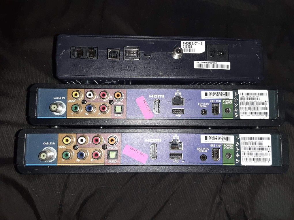 Arris Modem and set of Cable Boxes for Sale in