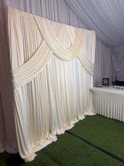 Draped Ivory Backdrop