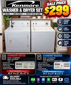 Kenmore Washer & Dryer Set