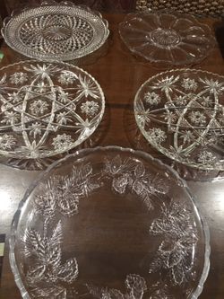 5 Crystal appetizer plates