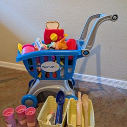 Cart, Play Food, Utensils, Accessories 
