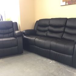 BRAND NEW BONDED LEATHER SOFA AND CHAIR 