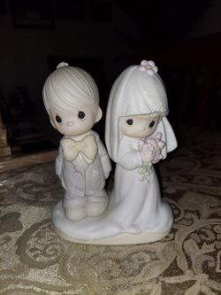 Bride and groom precious moments figurine