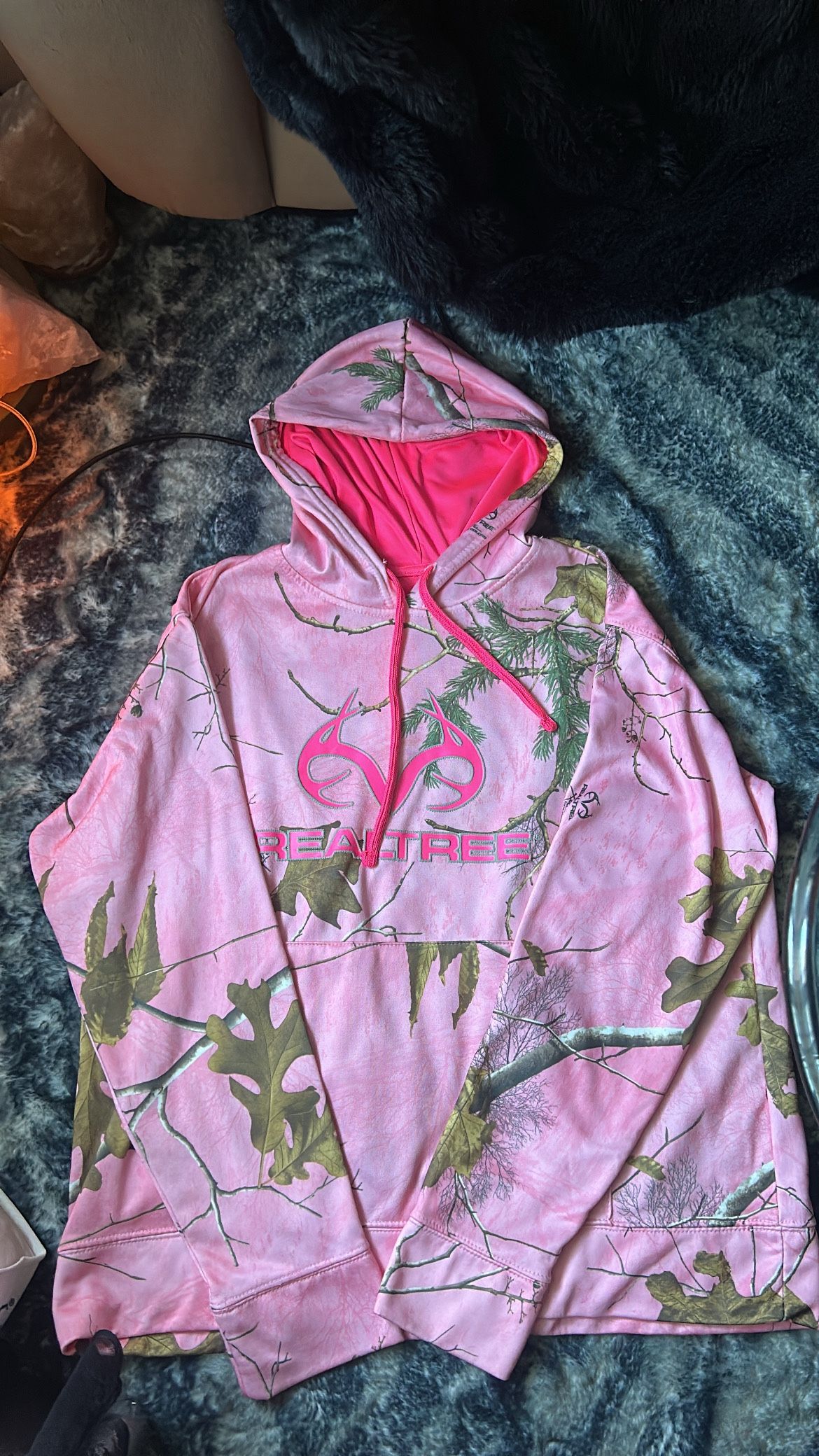 Hot Pink Real Tree Hoodie