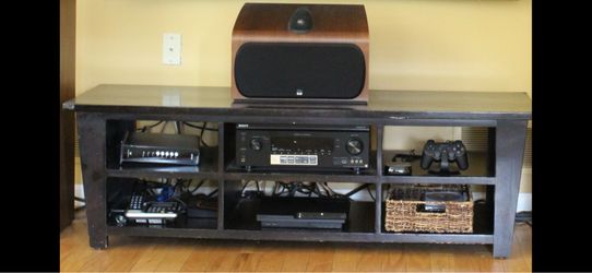 Solid wood TV console