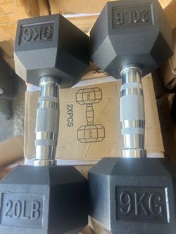 New pair of 20 pounds dumbbells