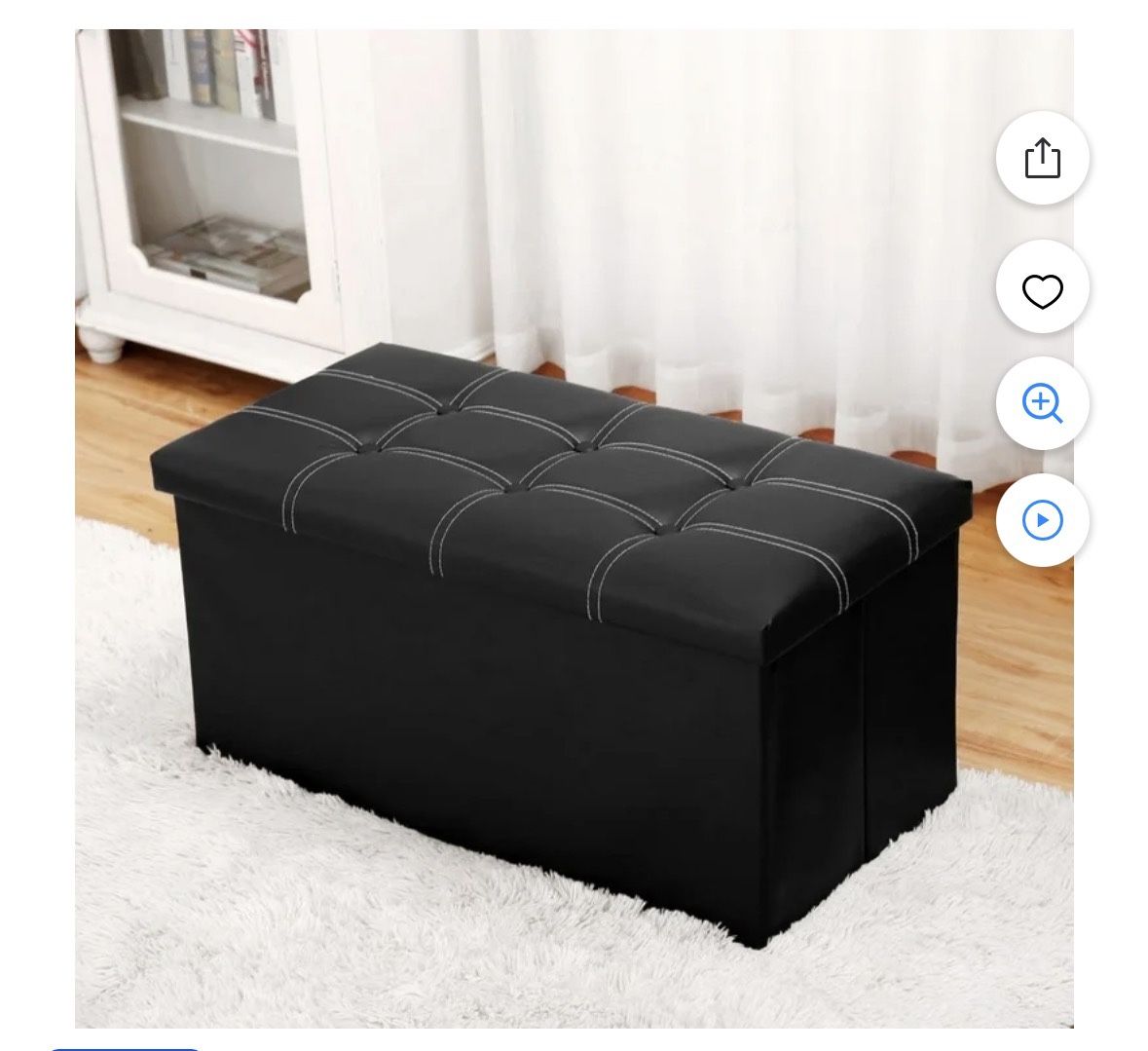 Storage Box Foldable Leather 