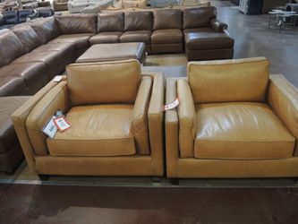 Leather Accent Chair — (Camel)