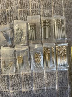 NEW 100 Pc Titanium Coated and Silver High Speed Steel Drill Bits