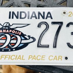 2000 Indianapolis 500 Pace Car License Plate #273