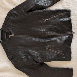 Jhon Varvatos Leather Jacket Used Excellent Condition Size 50 Fits Most From 36 To 52