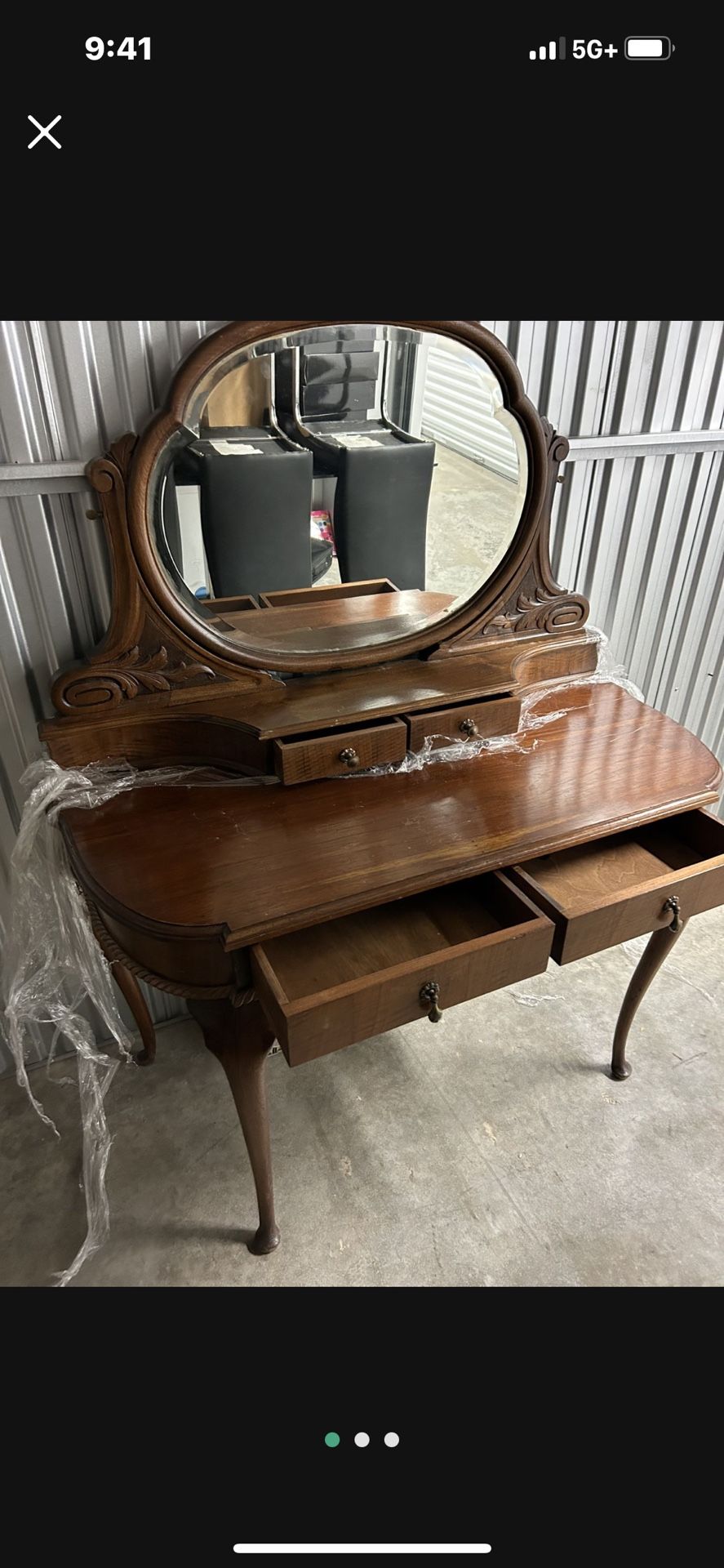1(contact info removed) Woman Desk Carved Details