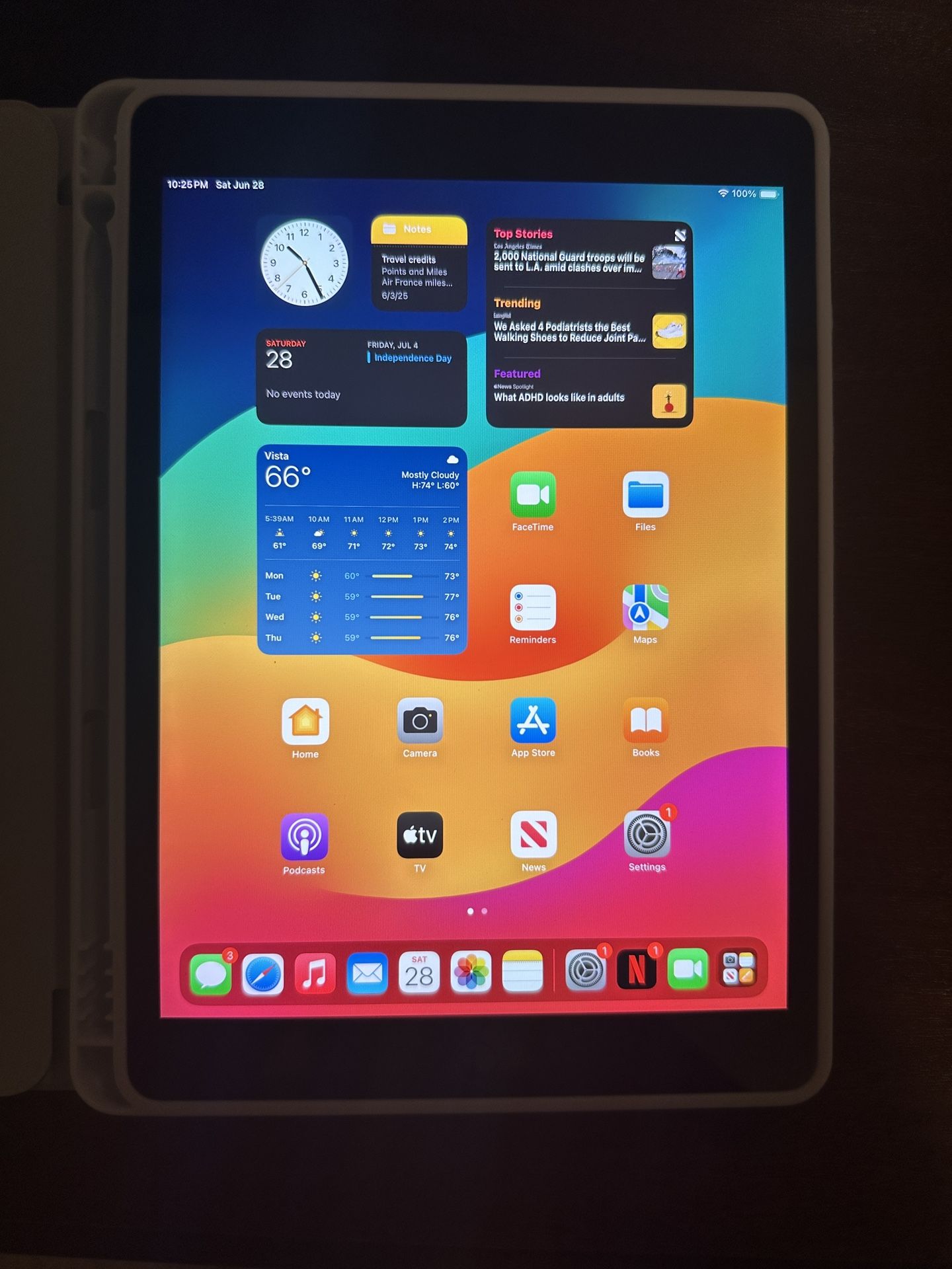 Like New iPad 10.2” 9th Gen WiFi Silver