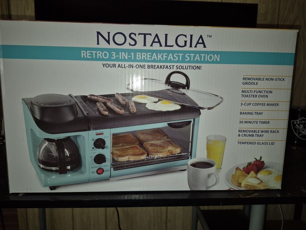 3 In 1 Coffee Maker, Grill, Toaster Oven