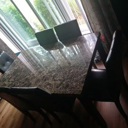 Six chairs dining room table for sale