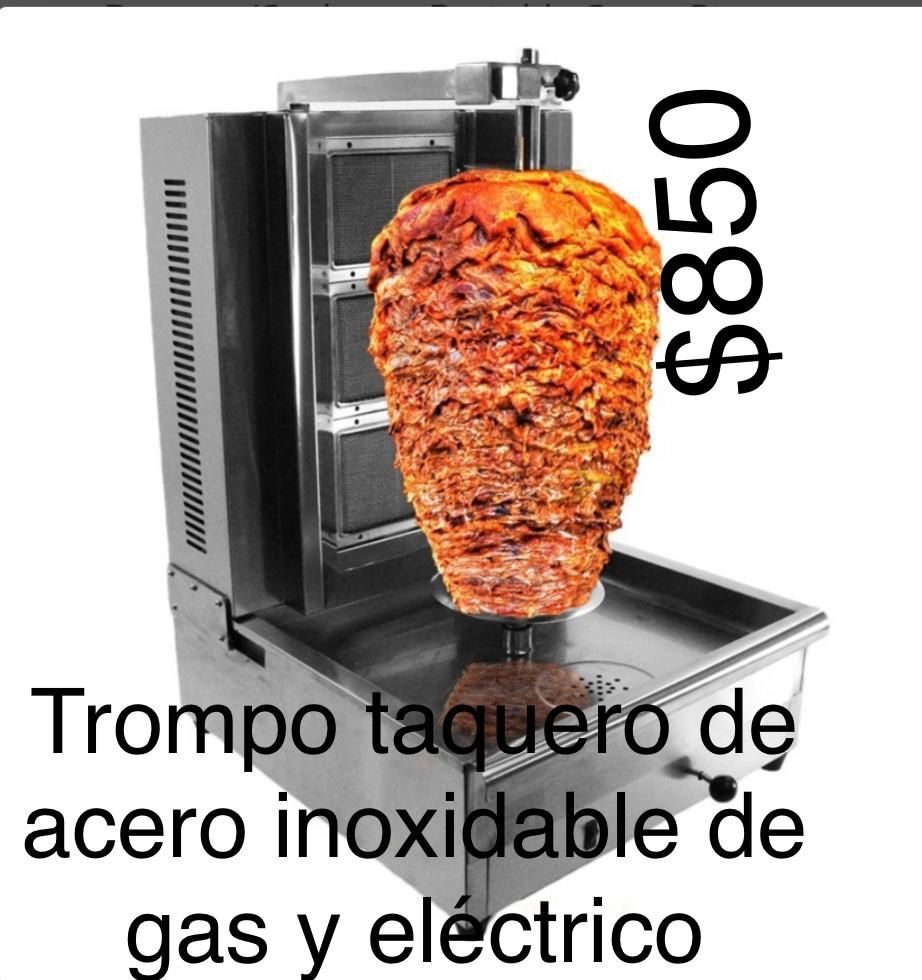 Trompo, taquero de al pastor eléctrico, para girar de gas propano