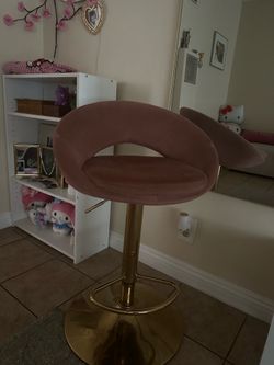 Pink vanity chair