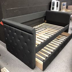 Twin Trundled Bed Frame Solid Wood New In The Box