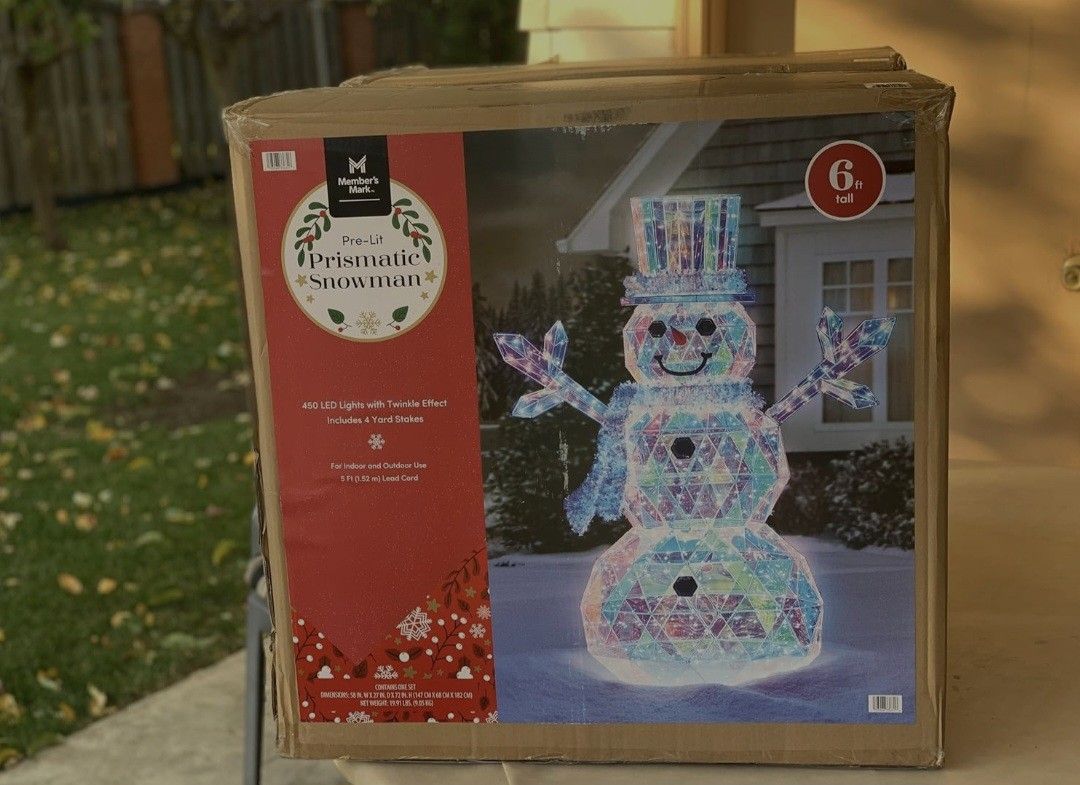 Pre Lit Snowman 6ft. Tall