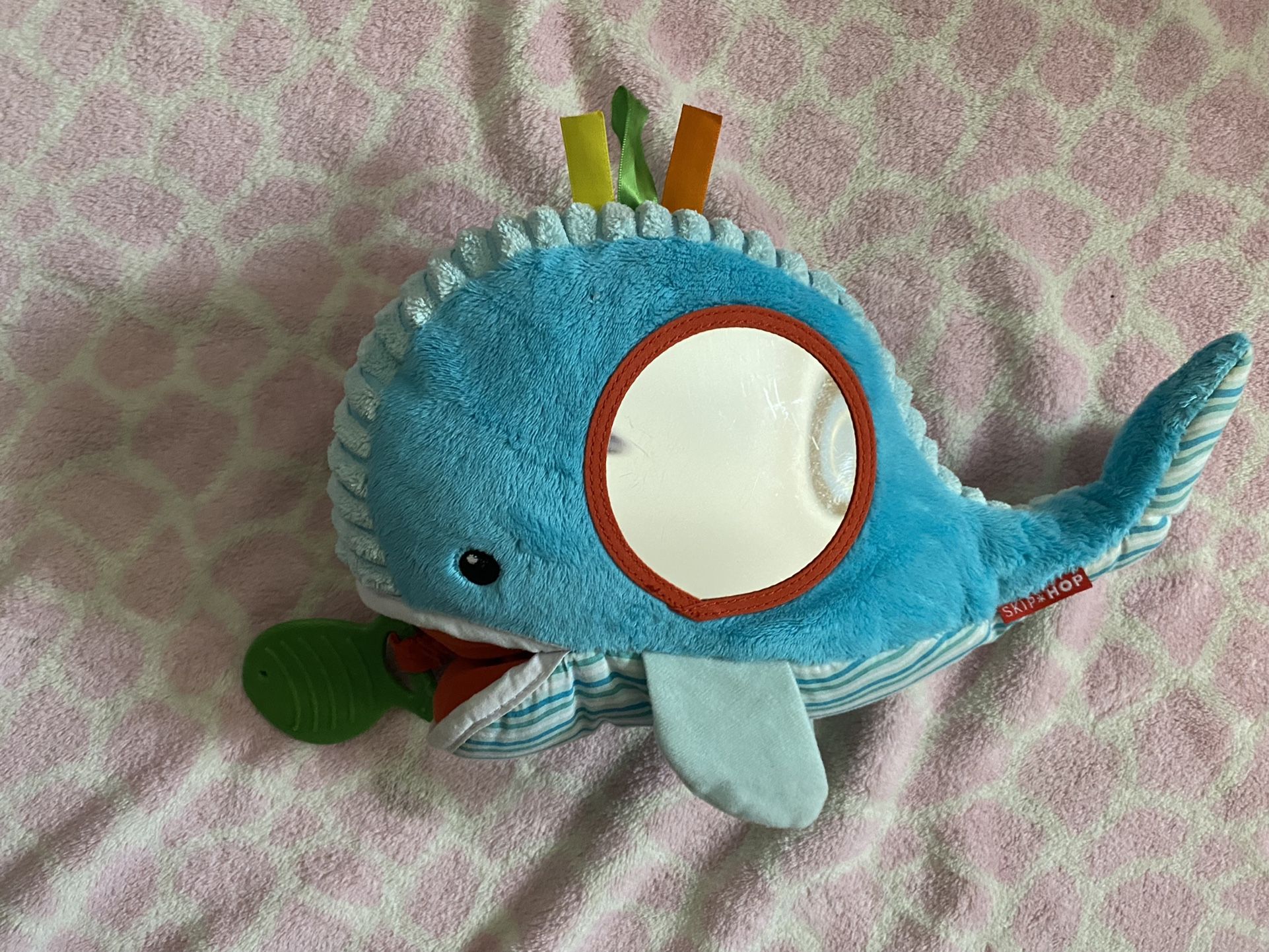 Skip Hop Crinkle Blue Whale Development Baby Toddler Toy Sensory