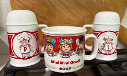 Cambell’s Coffee Mug and Salt & Pepper Shaker