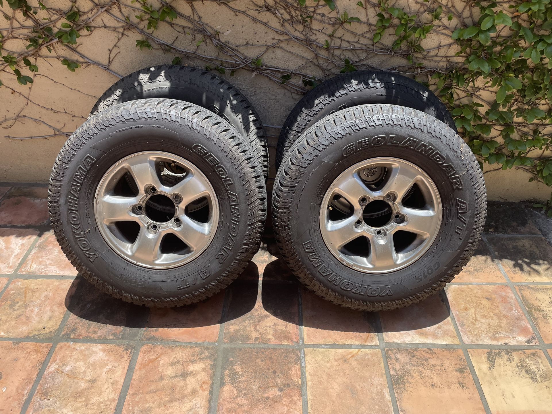 Set of 4 Yokohama Geolandar A/T Tires with Rims (Used)