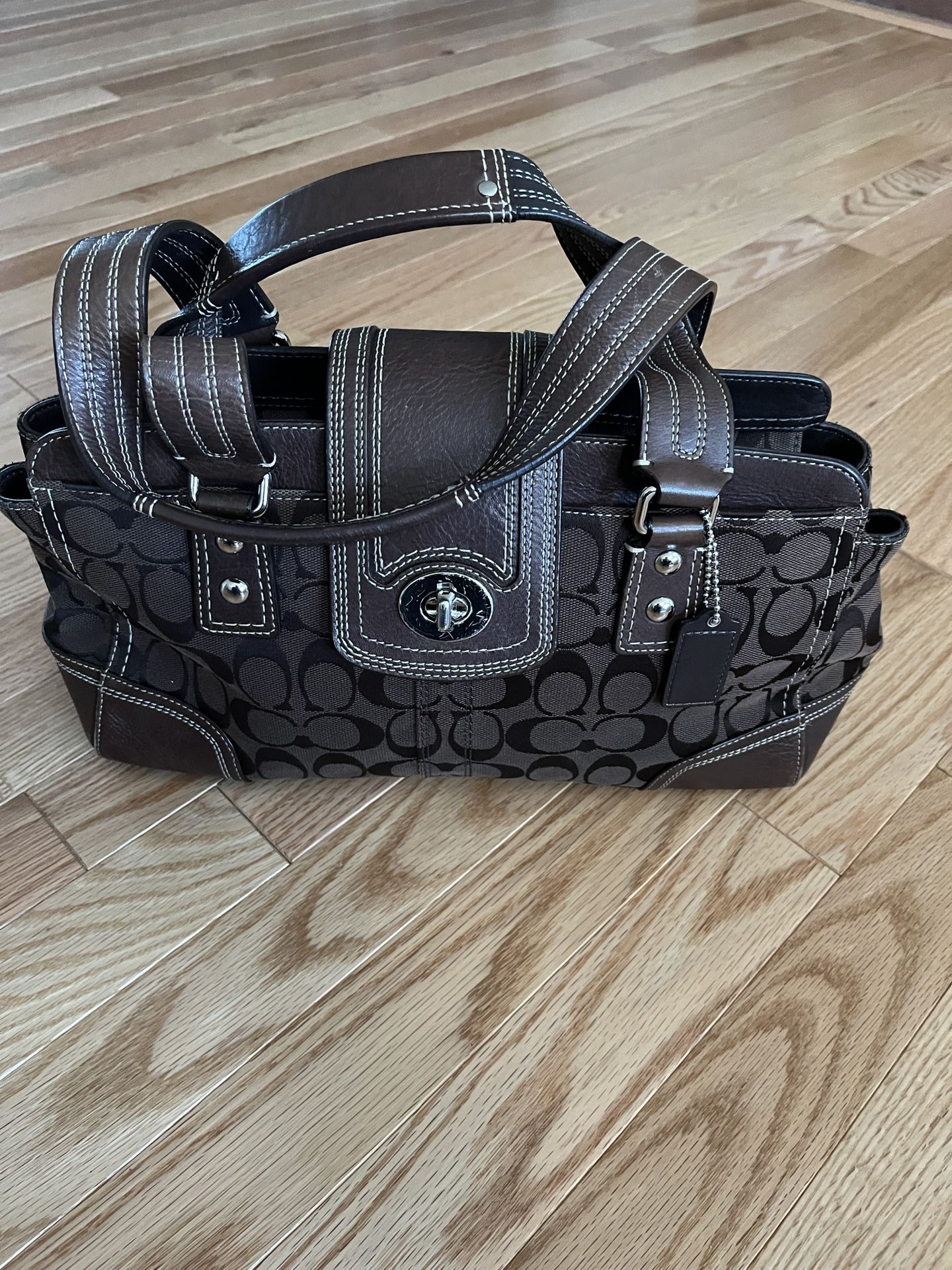 Coach Purse F13975 Brown Hamilton Monogram Tote Bag
