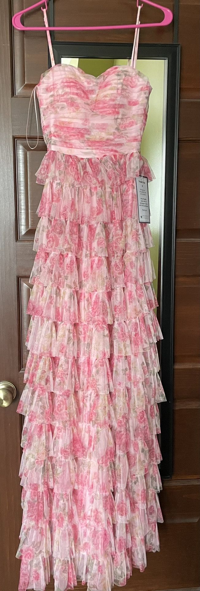 Pink Floral Prom/formal Dress